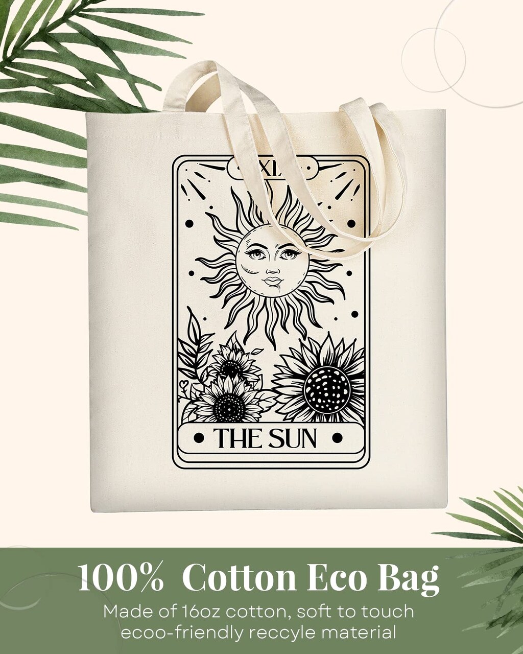 Cute Sun Moon Canvas Tote Bag Aesthetic For Women School Grocery Bag Cotton Cloth Beach Totes Gift For Kids Girl